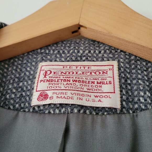 Pendleton Woollen Mills Gray Wool Blazer Jacket 12 - Picture 6 of 9